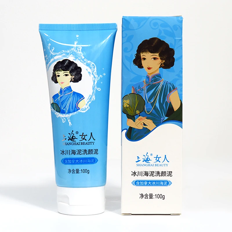 ShanghaiBeauty Glacier Sea Mud Cleaning Clay Peeling Gel Face Scrub Deep Remove Cleaning All Skin Types Smooth Moisturizing Skin green tea remove blackheads acne deep cleansing purifying clay moisturizing control mask oil solid skin care mask o6h9