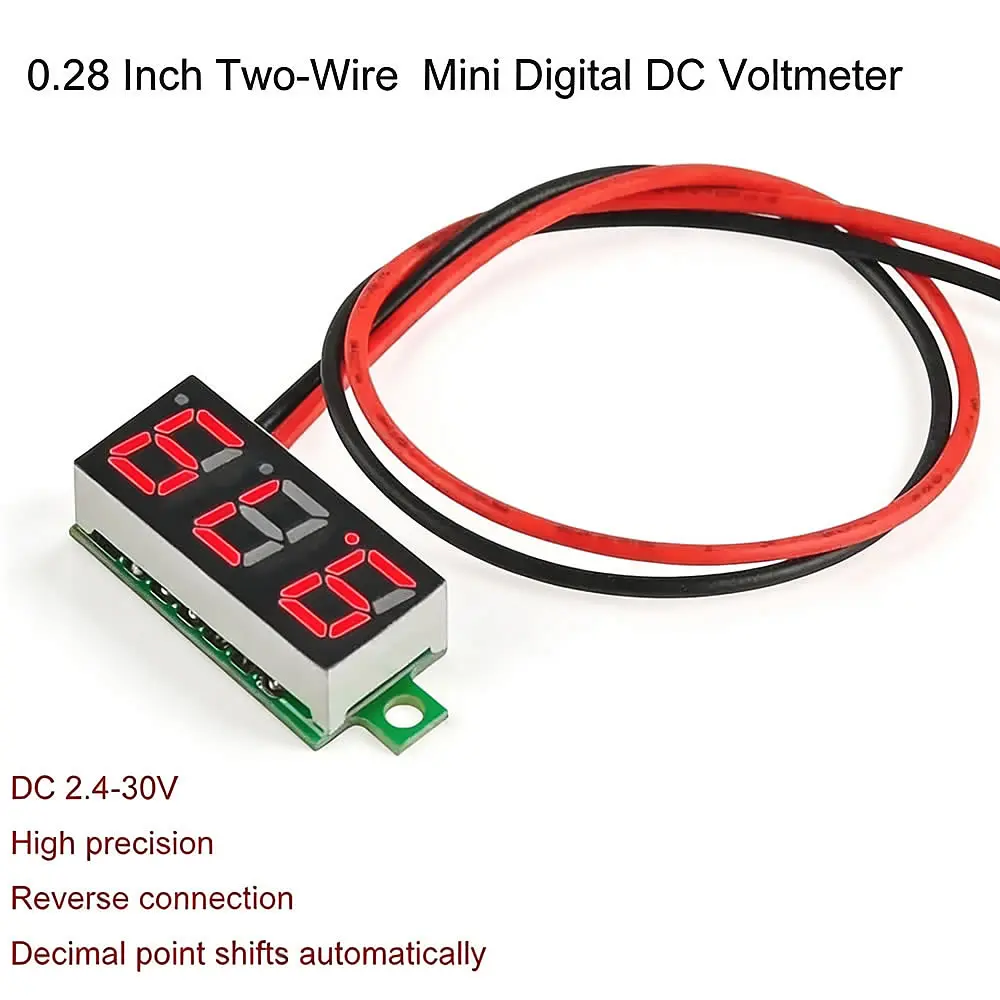 DC LED 디지털 전압계 0 100V 전압 측정기 자동차 모바일 전원 전압 테스터 감지기, 전원 전압 감지기 도구