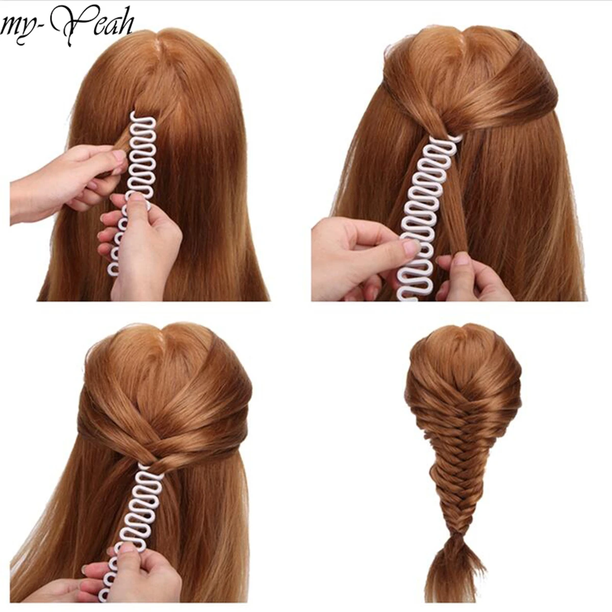 3 Colors Hair Braiding Tool Fish Bone Braider Roller Hair Twist Styling Bun  Maker Hair Weave Braid Roller Band Accessories - Braiders - AliExpress