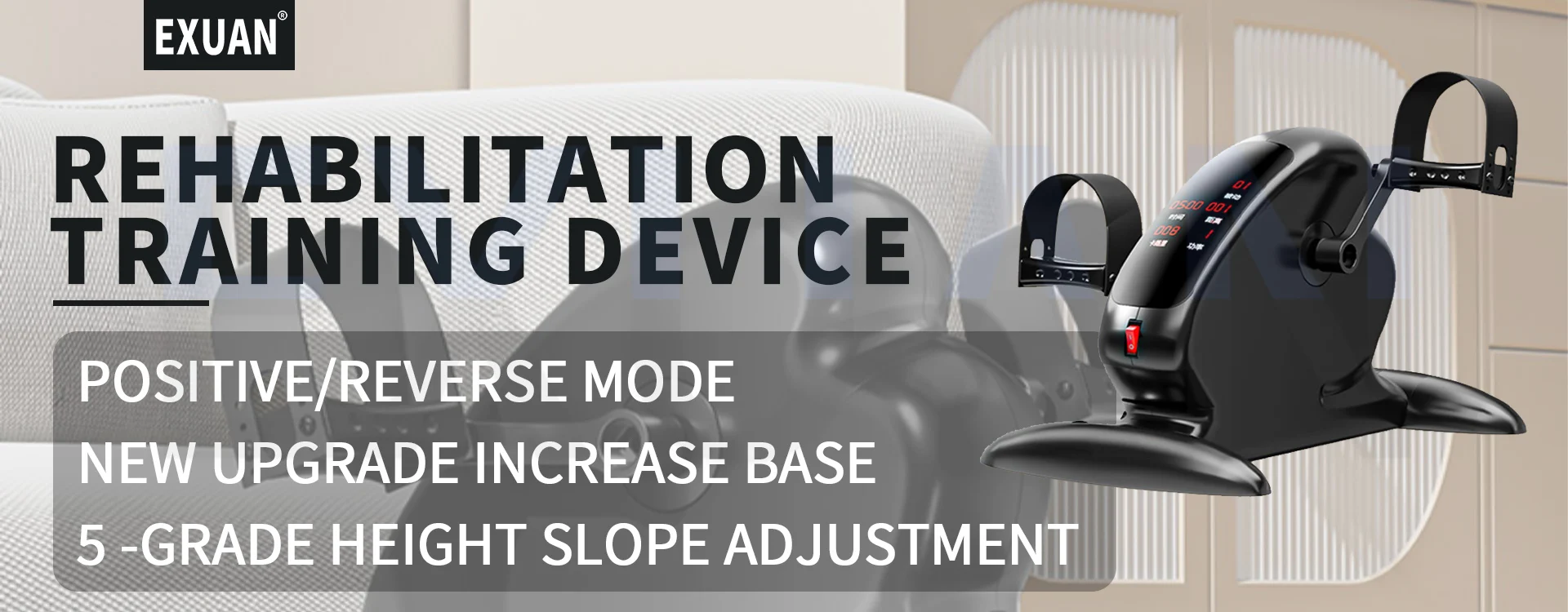 Description Picture 3 of itemElderly Steppers Home Exercise Electric Bicycle Leg Hand Foot Rehabilitation Training Equipment Upper And Lower Limb Exercise