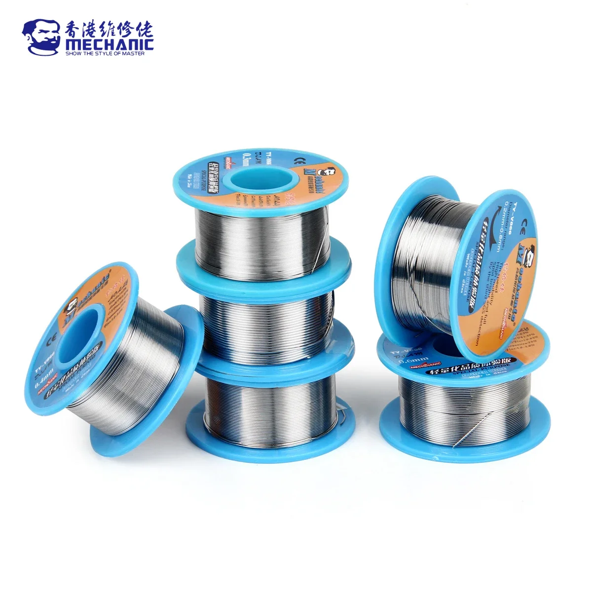Soldering Wire Soldering Tin Wire Welding Wires MECHANIC TY-V866 40g Mild Rosin Core 183℃ Melting Point High Purity Environmental Solder Wire Welding Flux Iron Cable 0.2-0.8mm