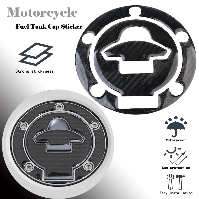 Autocollant Bouchon Réservoir Carbone KIMISS - Protection Décoration Pour Yamaha YZF-R3, R125, MT-03, Etc. - 12