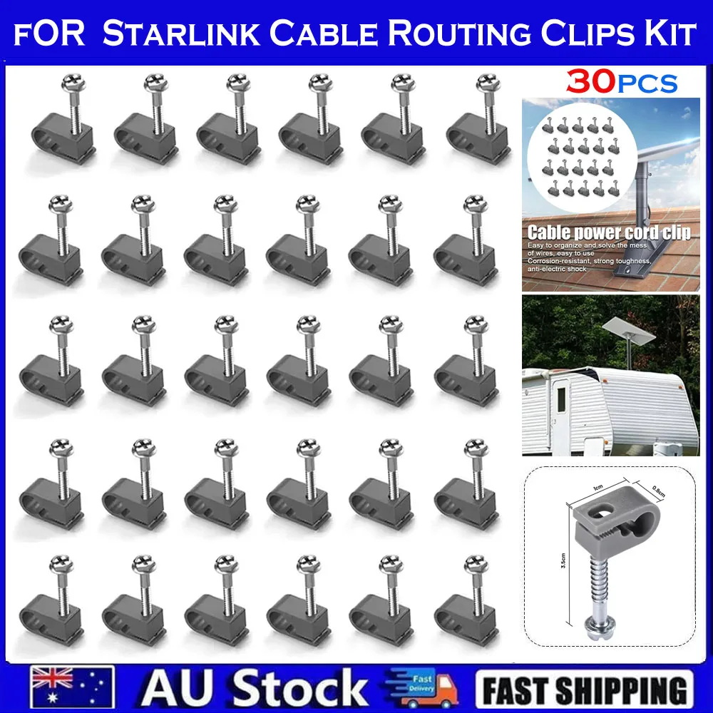 Starlink Durable Cable Clips for Efficient Desk and Wall Organization