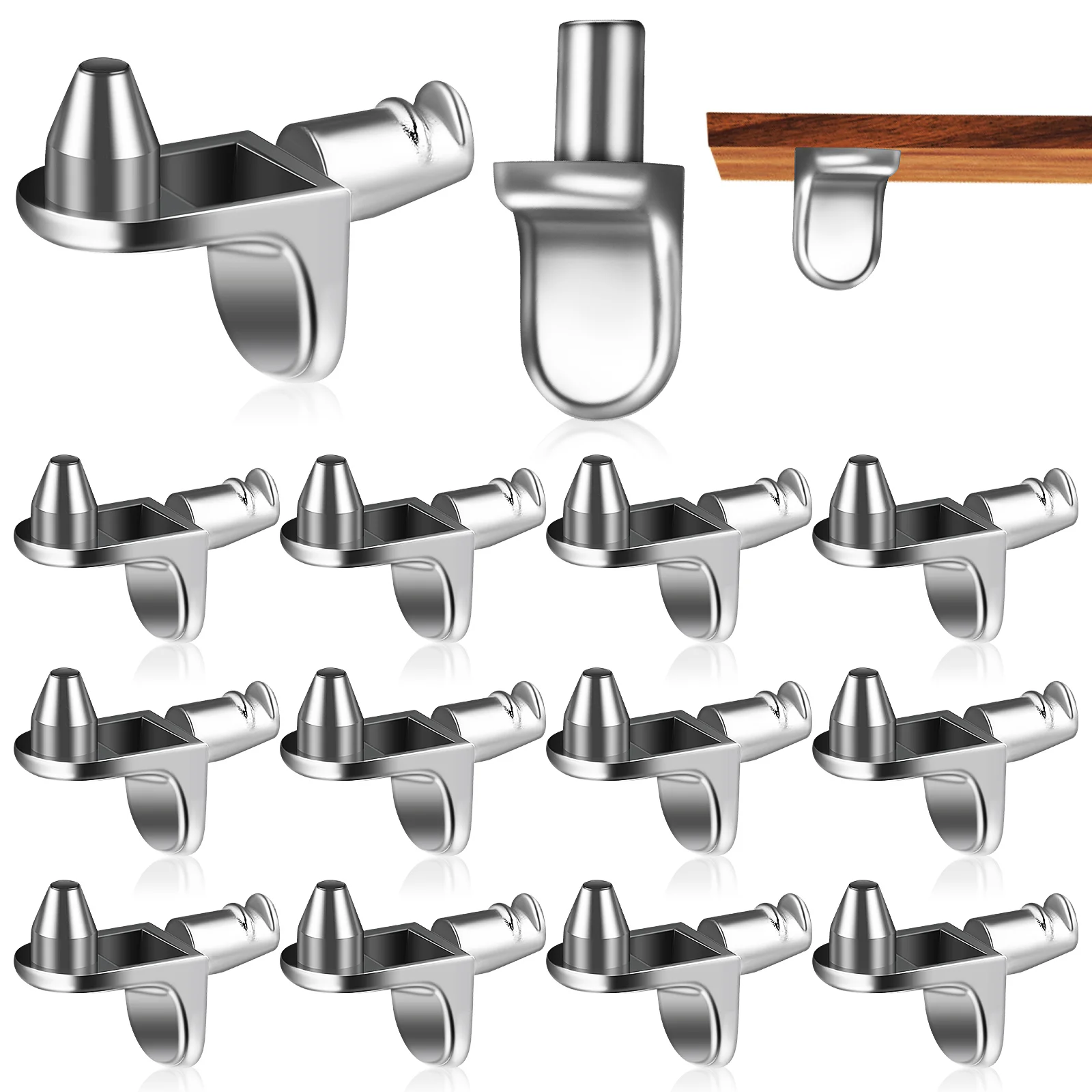 

40 Pcs Holder Carassosories Furniture Pegs Metal Bookshelf Kitchen Cabinet Pin Zinc Alloy