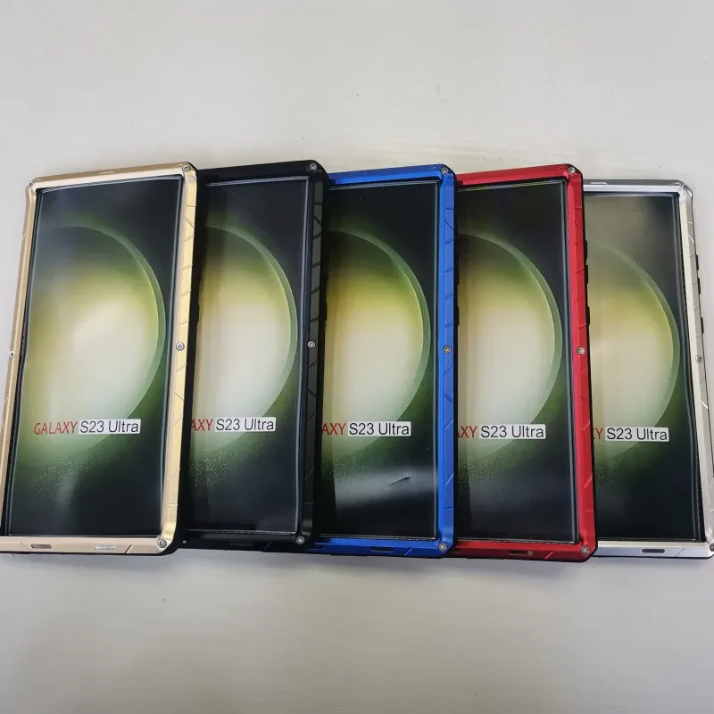 Heavy Duty Armor Metal Cover For Samsung Galaxy S23 S22 S21 S20 Fe Ultra Plus Full Protection Shockproof Phone Case Shell Cover