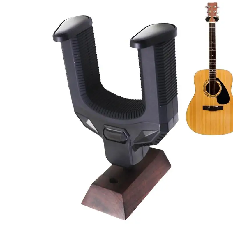 

Wood Guitar Wall Hanger Auto Lock And Adjustable Guitar Hook Wood Base Guitar Stand For Bass Electric Acoustic Guitar Banjo