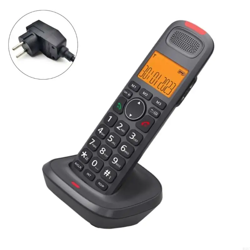 D1015 Cordless Phone Desktop Phone with Speaker for Clear Communication W8EC