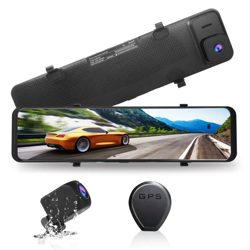 

Zimtop Dash Cam AI Voice 4K 2160P Rear View Mirror FHD 1080P Rear Camera WiFi GPS 12 Inch Car DVR Auto Video Recorder Car DVR