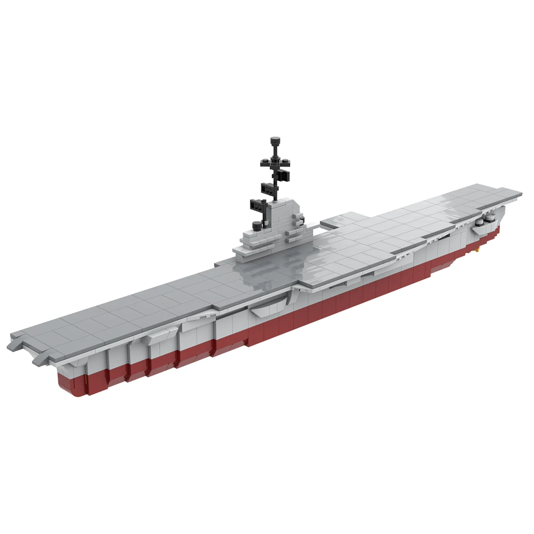 

Authorized MOC Set 1085pcs/set USS Lexington CVA-16 World War II Large-Scale Aircraft Carrier Model Building Blocks MOC Set