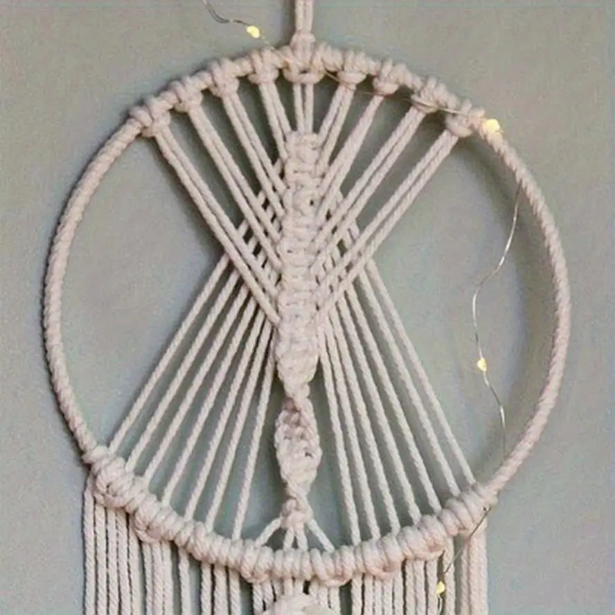 Boho Macrame Leaf Wall Hanging Tapestry - Elegant Room and Home Decor Gift