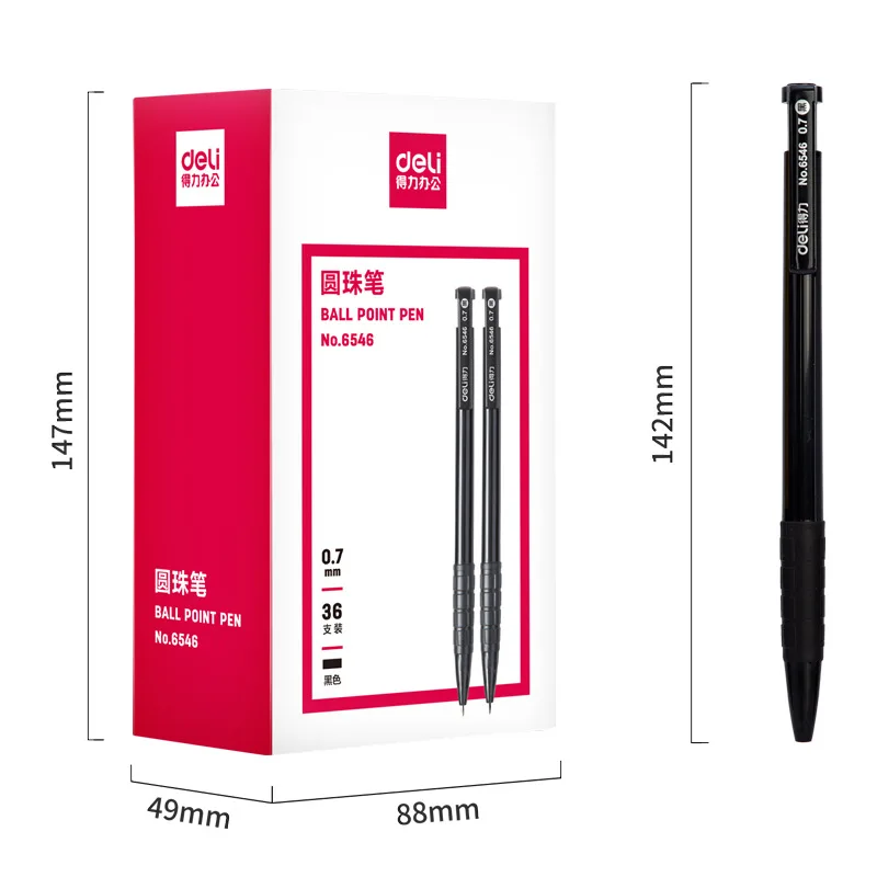 Deli Stationery Ballpoint Pen 0.7mm Color Ball Pens Blue Black Red Smooth Writing Gel Pen School Office Study Supplies gel pens ballpoint pen multifunction ballpoint pen multifunctional pen ball point pen