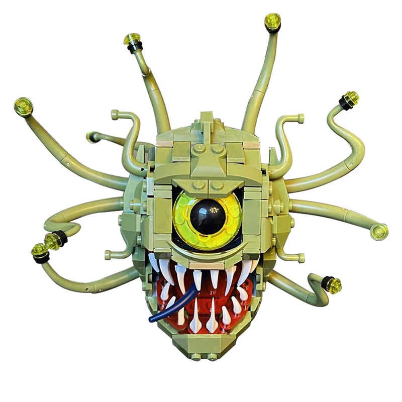 MOC DIY Dungeonsed-Beholders/Demo Cannibal Monster Building block kit Robot Game Character Monster Brick Kids Birthday Toy Gift