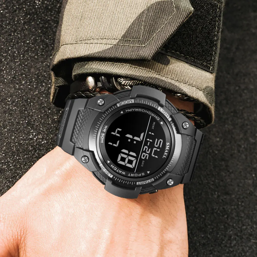 2024 Simple Male Sport Digital Watch Multi-functional Outdoor Timing Running Swimming Student Watch Functional Electronic Watch