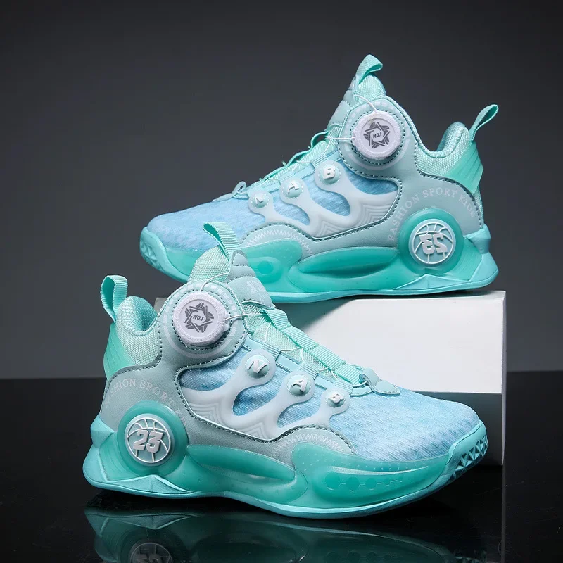 

2024 Spring and Autumn Boys and Girls Breathable Lightweight Basketball Shoes Versatile Non-Slip and Wear-Resistant Sports Shoes