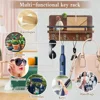 1pc Mail & Keys Holder Rack Wall/Door Hanger Wood Shelf Storage Sundries Coat Hat Organizer Retro Decor Entryway Kitchen Garage 4