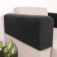 2pcs Couch Arm Covers Stretch Armchair Cover Polyester Solid Armrest Covers for Sofa Anti-Stain and Washable Arm Chair Slipcover 1