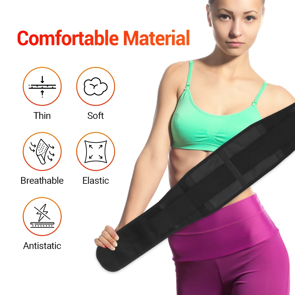 20pcs Tourmaline Graphene Self-heating Waist Belt Abdomen Heating Belt Back Support Brace Spine Warm  Fever Band Waistband