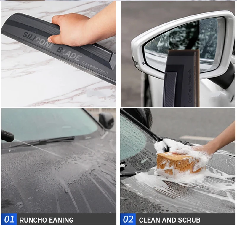 Auto Flexible Weiche Silikon Rakel Auto Windschutzscheibe Fenster Glas Weiche Silikon Wasser Trocknen Klinge Wischer Multi Szenario Verwenden – Detail 5
