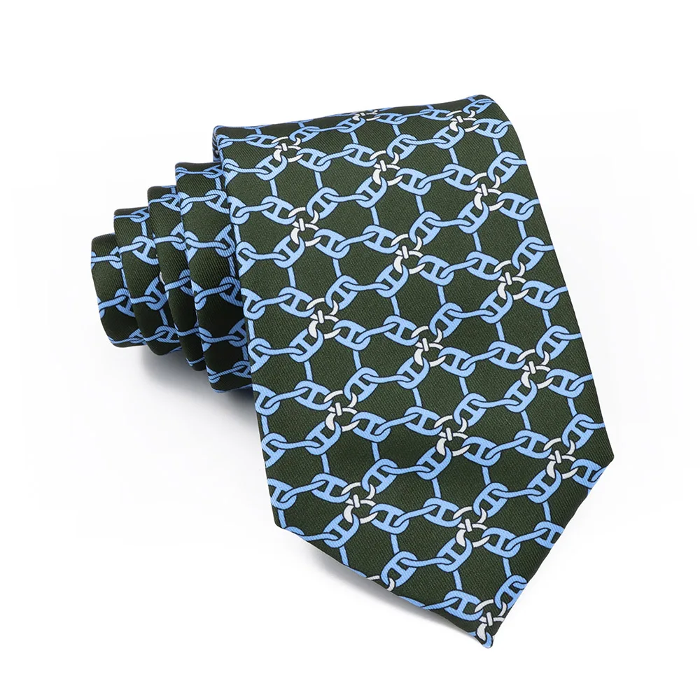 Soft Men's Imitation Silk 52 Colorful 8cm Lines Geometric Patterns Leisure Tie Business Party Gentleman Necktie Accessories Gift