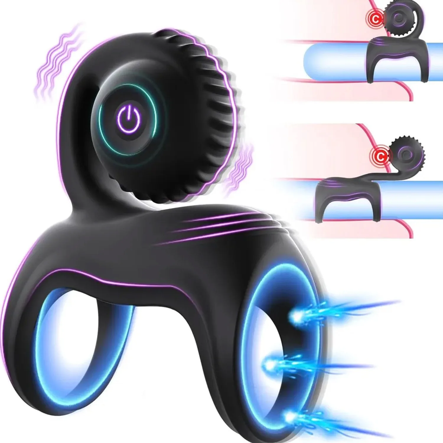 Vibrierender Penisring Schneckenvibe Klitorisstimulator Penisringhülse Vibrator Paare Erwachsene Sexspielzeug für Männer Frauen