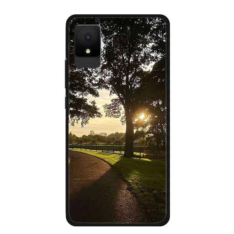 Soft Silicone TPU Phone Cover with Floral Design - Rivers and Mountains Back Case Shield Protector