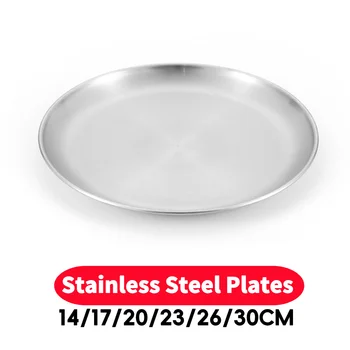 Stainless Steel Camping Dinner Plates 1
