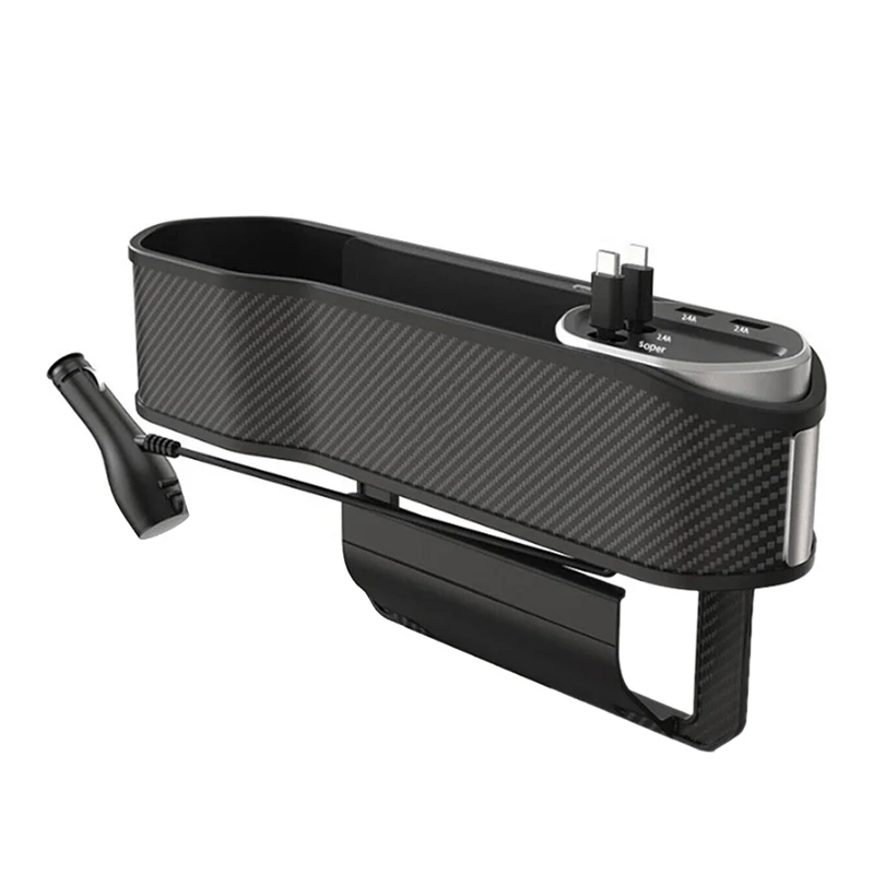 

Car Organizer Storage Box Car Interior Supplies Storage Box Type-C Dual USB Wireless Charging