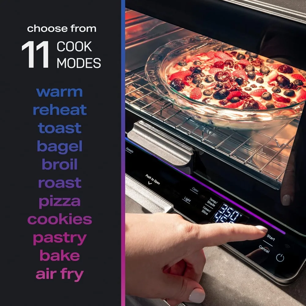Smart Oven with No Preheat, 11-in-1 Countertop Oven including Air Fry, Warm, Toast, Broil, Roast, Pastry, Reheat, and more, 4