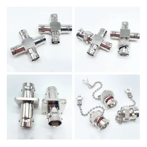 Q9 Bnc Cross 4-Way Splitter Connector Bnc 2X Maschio A Bnc 2X Dual Femmina Adapter
