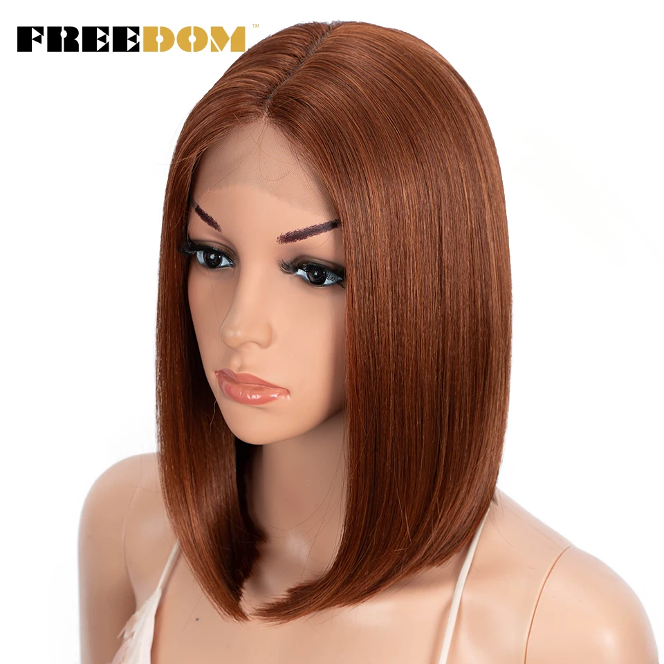 Blue Bob Synthetic Lace Wig | Freedom Synthetis Wigs | Wigs Synthetic  Freedom - Straight - Aliexpress