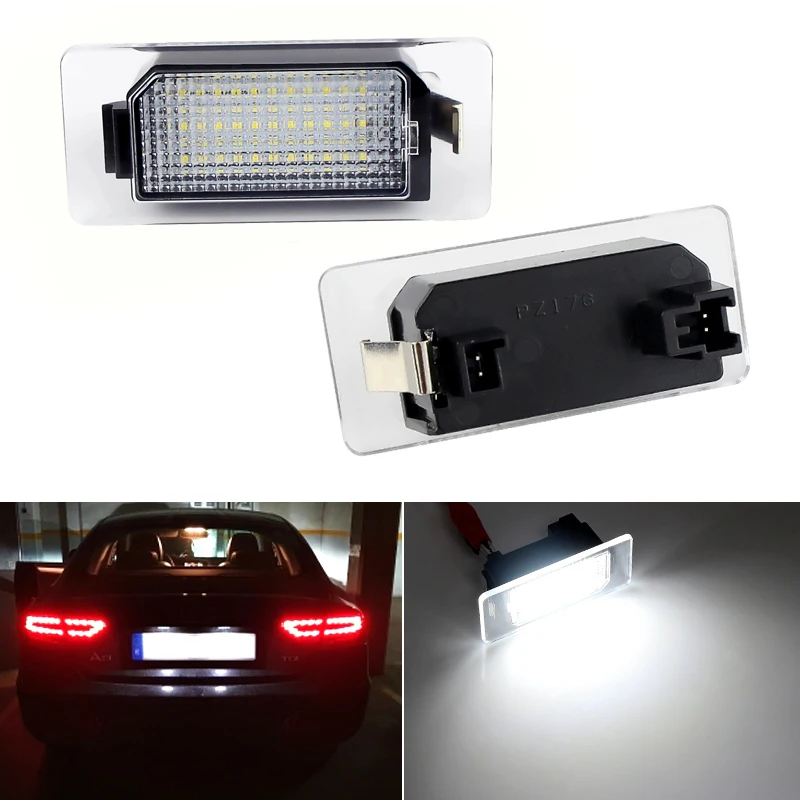 2X Led License Number Plate Light For Audi A3/A4 2015-Up,A5/S5/Rs5,A6/S6,A7/S7/Rs7,Allroad 13-16,Tt Q3 Q5/Sq5 Q7 2017-Up