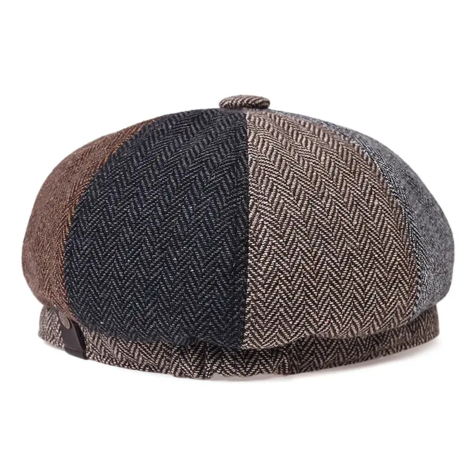 Stylish Mens Classic Vintage Herringbone Newsboy Beret Hat with Flat Brim for Winter Retro Look Hooded hair dryer Bonnet silk 6