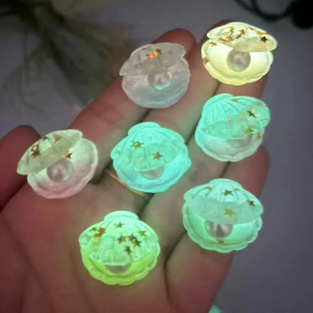 50-5Pcs Mini Pink Purple Pearly Shells Resin Cabochons Scrapbook Diy Hairpin Accessories for Girl Mermaid Birthday Party Decor