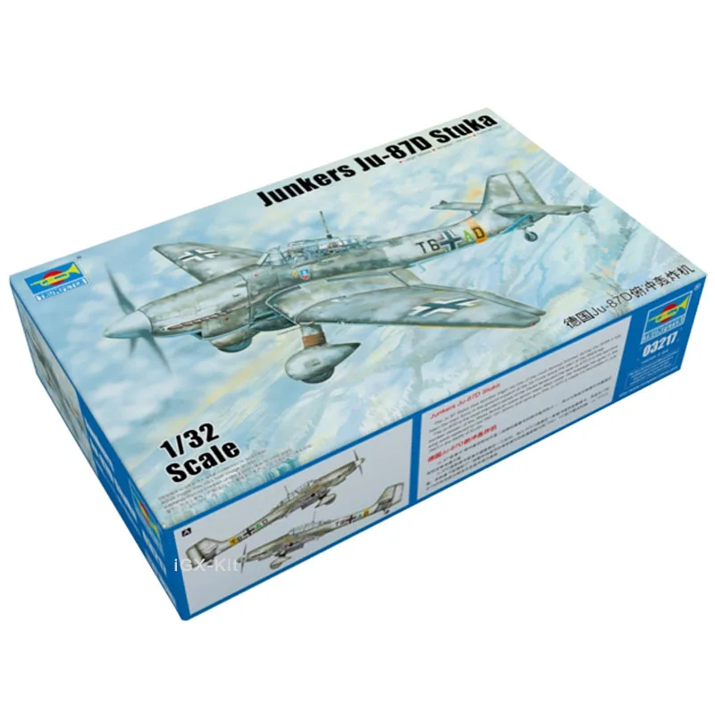 Trumpeter 03217 Scala 1:32 Junkers Tedeschi Ju87 Ju-87D Stuka Dive Bomber Hobby Assemblaggio Militare Kit Di Costruzione Di Modelli In Plastica