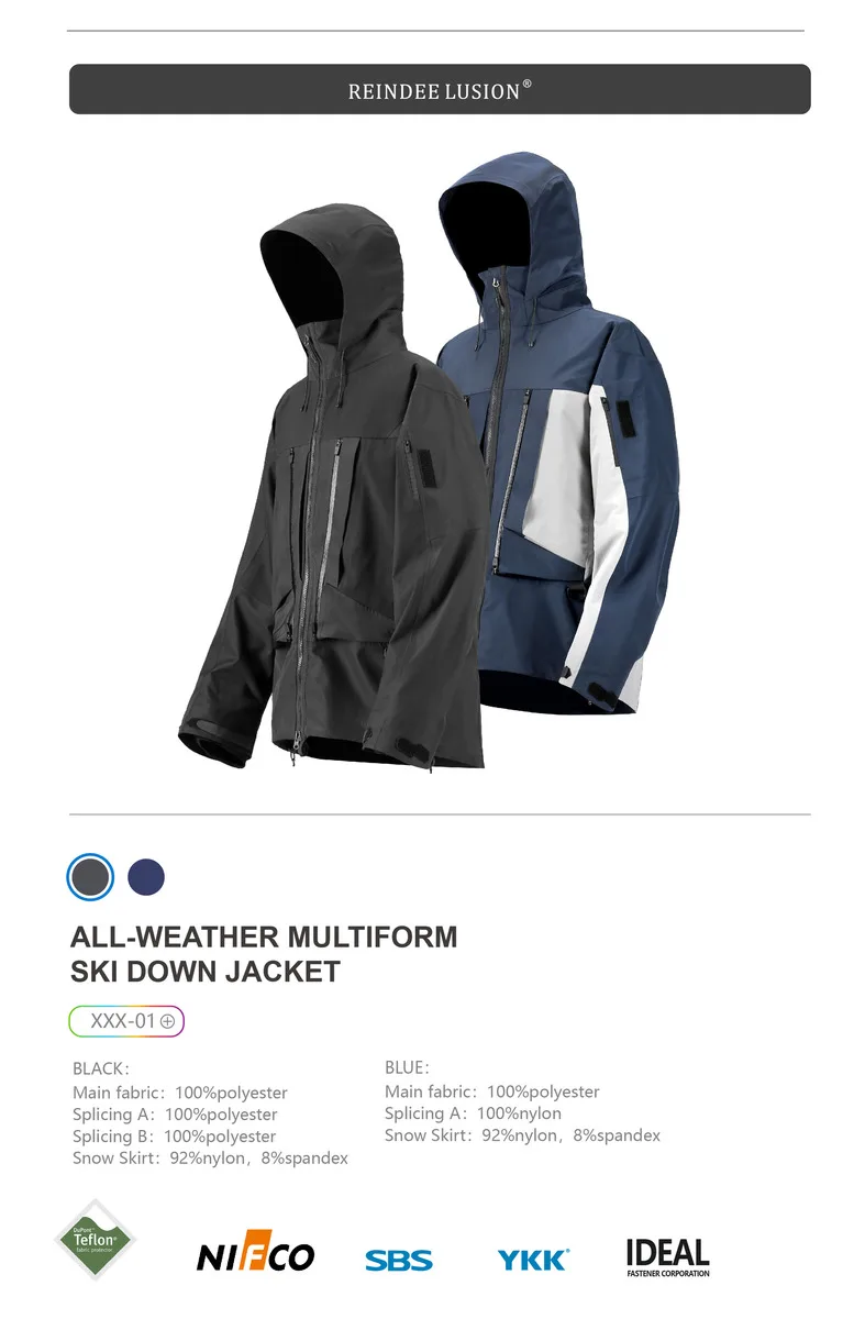 Reindee Lusion 22FW xxx-01 all weather multiform ski-jacket storm jacket waterproof 3l fabric techwear gorpcore