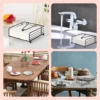 2Pcs New Flat Napkin Holder Metal Rustic Kitchen Napkin Holder Square Paper Dispensers with Adjustable Arm for Countertop Table 6