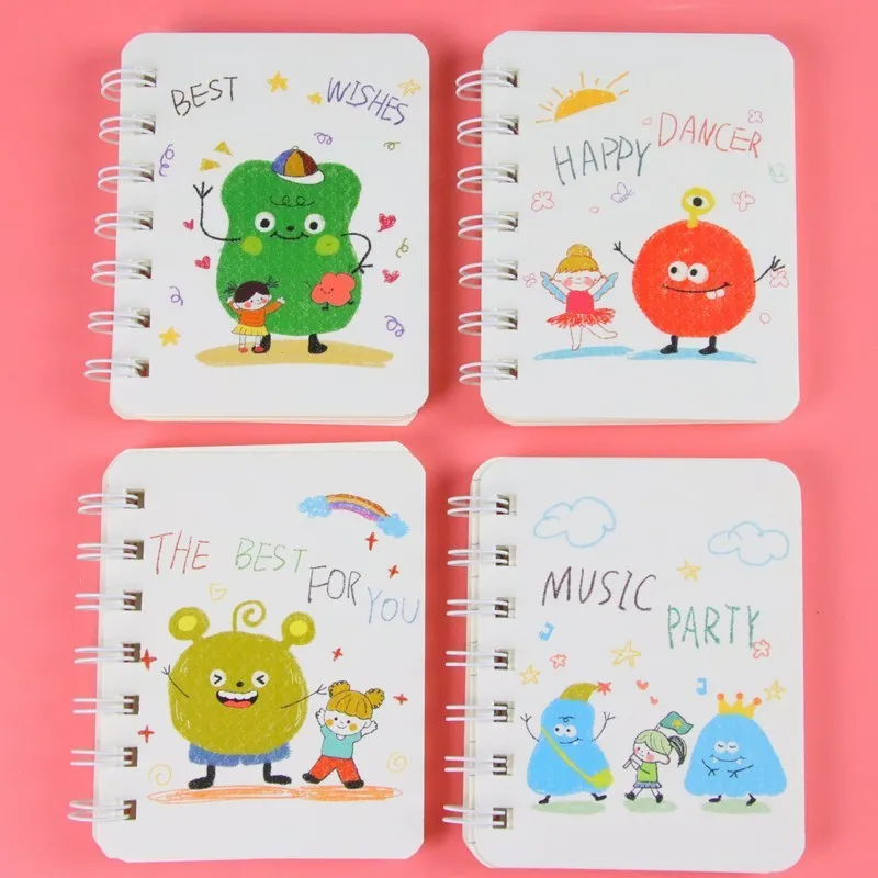 Lywtw의 귀여운 아젠다 롤오버 코일 북, 크리에이티브 문구, 사무용품, 학교 노트북, 일기 메모장, 1 개