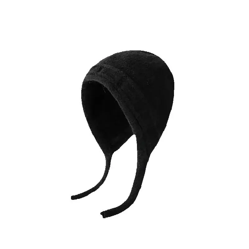 Warm Knitted Cap Winter Anti-cold Thickened Bomber Hat Fashionable Ear Protection Windproof Women Pullover Ear Flap Cap