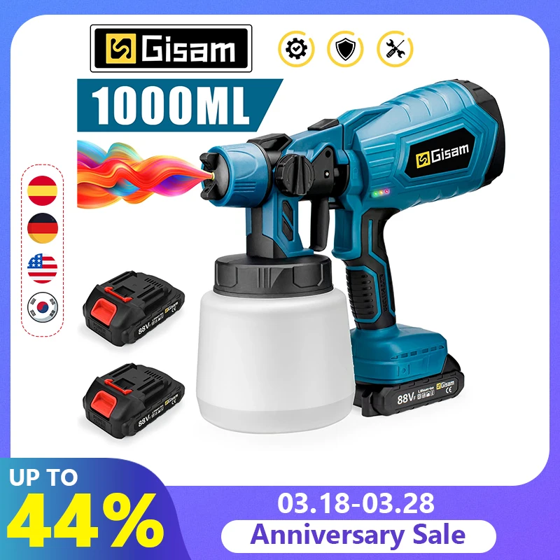 Pulvérisateur de peinture sans fil pour Makita 18V batterie
