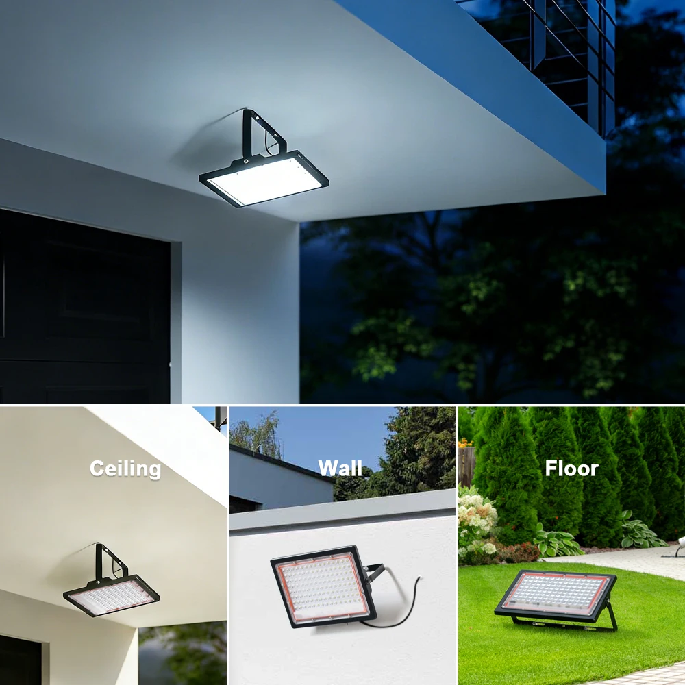 Outdoor LED Floodlight - IP65 Waterproof, 120 LEDs, Bright Weatherproof Lighting for Garden, Porch, and Courtyard