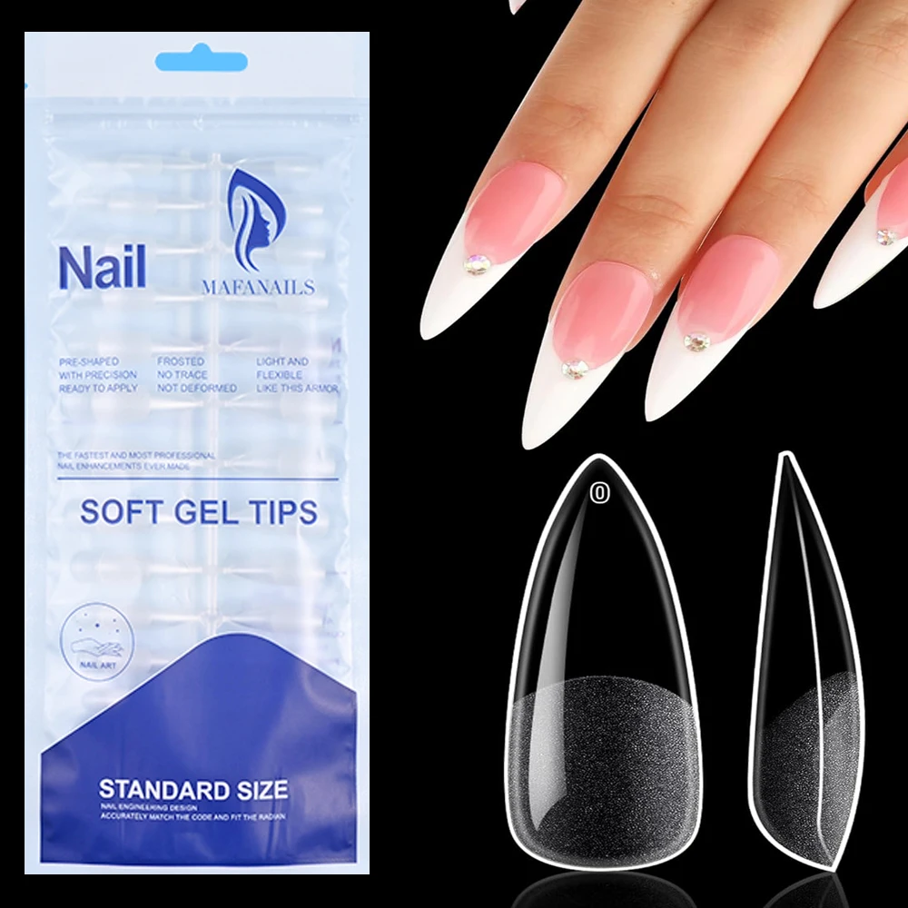 Press on Nails Coffin Nail Tips Full Cover Fake Nail Artificial Half-matte Long Ballerina False Tips 120pcs/Bag