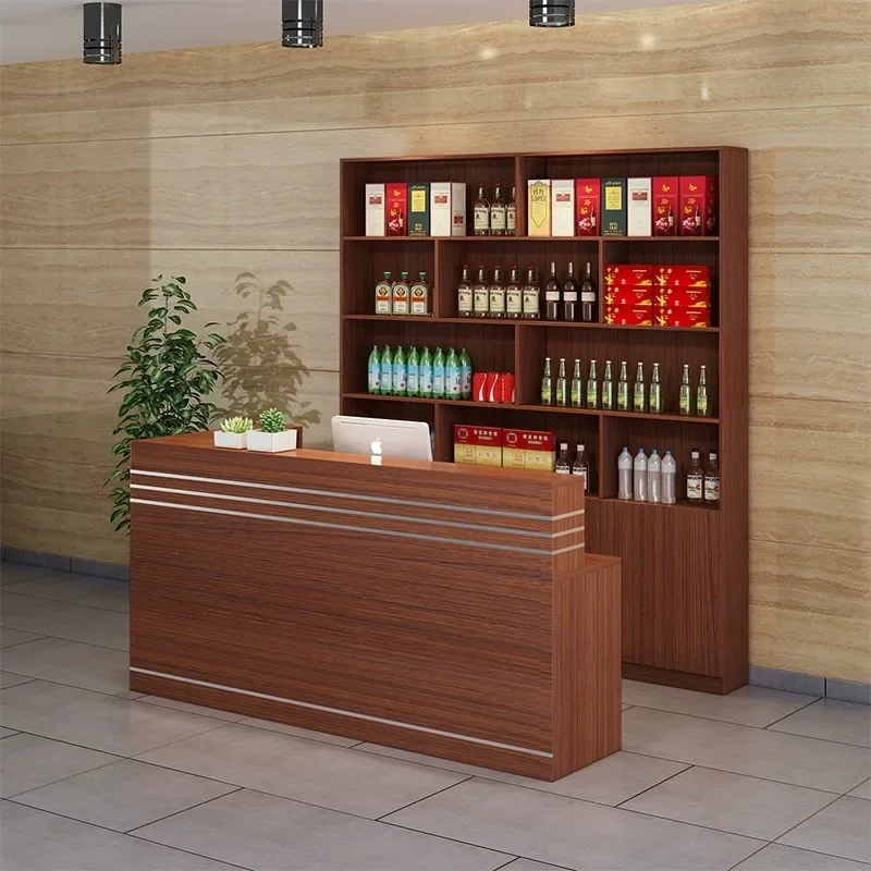 Luxury Furniture Office Bar Counter for Beauty Salon Exhibitor Shop Service Reception Home Bakery Entrance Tables Led Cash
