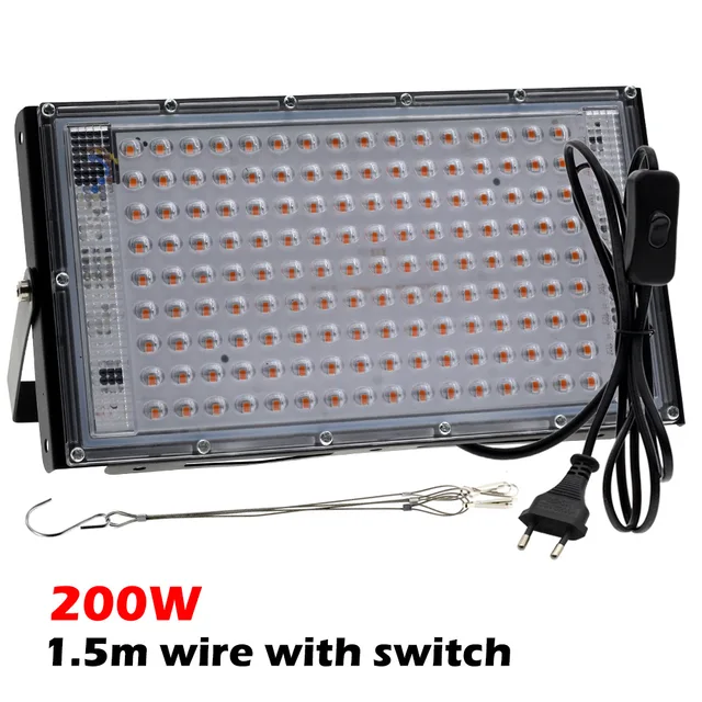 Teljes Spektrum Led Grow Lights Ac220V Palánták Ültetési Lámpái Onoff Kapcsolóval Az Üvegházhatású Hidroponikus Növények Növekedési Megvilágításához - Image 5