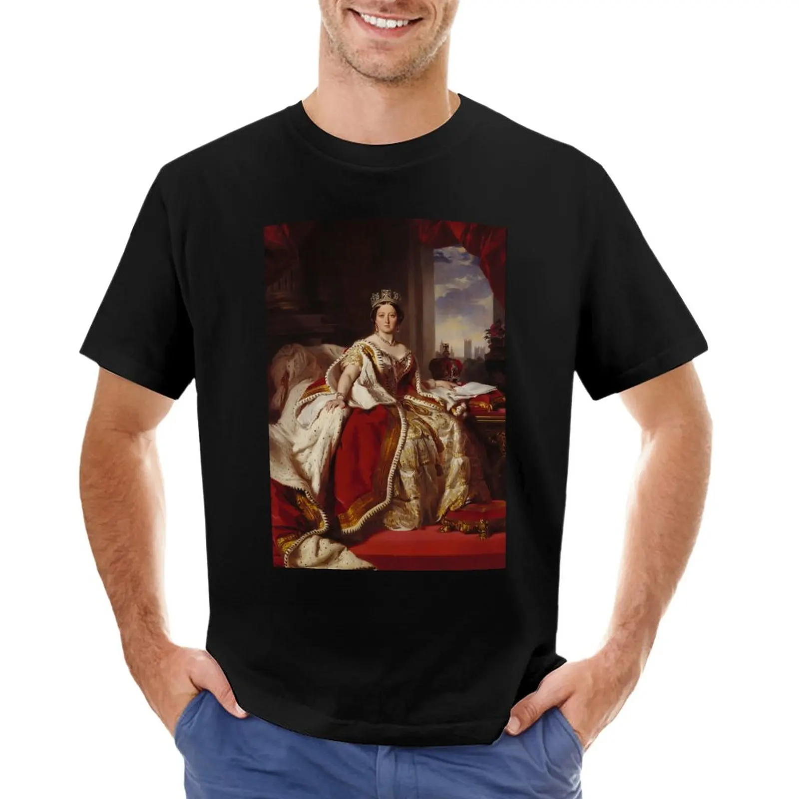 

Portrait of Queen Victoria - Franz Xaver Winterhalter T-Shirt graphics Aesthetic clothing funnys oversizeds plain t shirts men