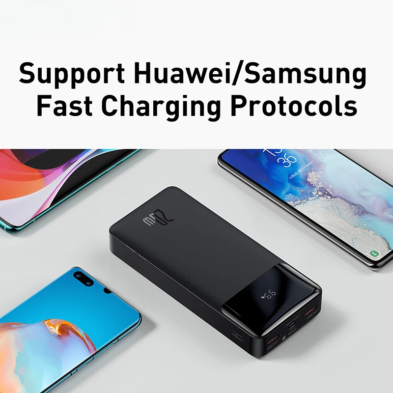 For iPhone Xiaomi PoverBank Power Bank PD 20W Portable Charging External Battery Charger Pack 20000mAh Powerbank 5