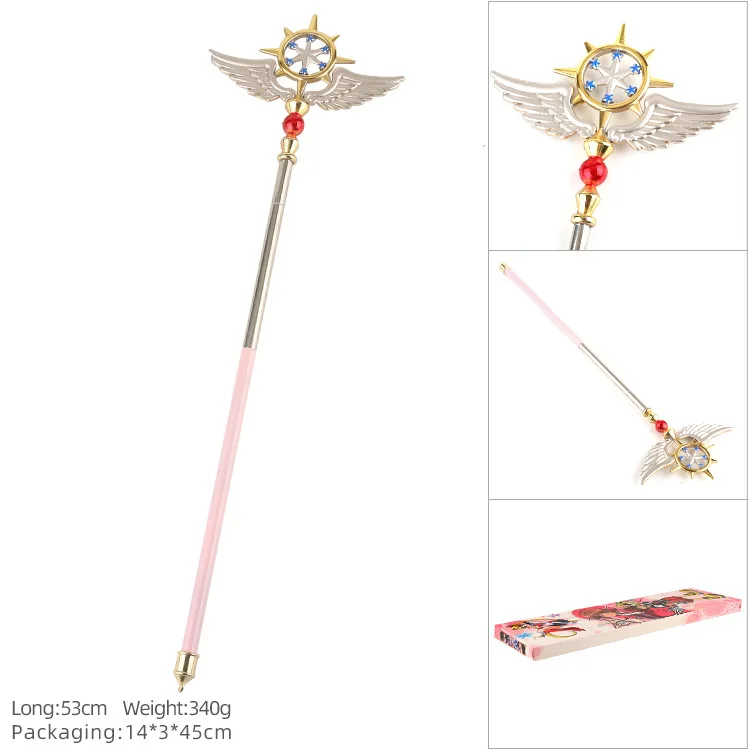 Anime Cosplay Props Brdwn Card Captor Clear Sakura Kinomoto Sakura Cosplay Birds Head Magic Wand Boxed Zinc Alloy Model Toy
