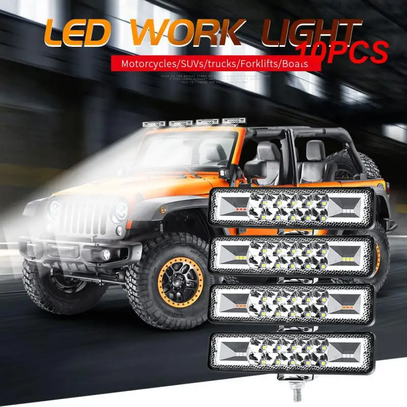 

10PCS Led Light Bar Car Strobe Warning Light For 4x4 SUV ATV Tractor Boat Trucks Excavator Work Light Flash Lamp Offroad