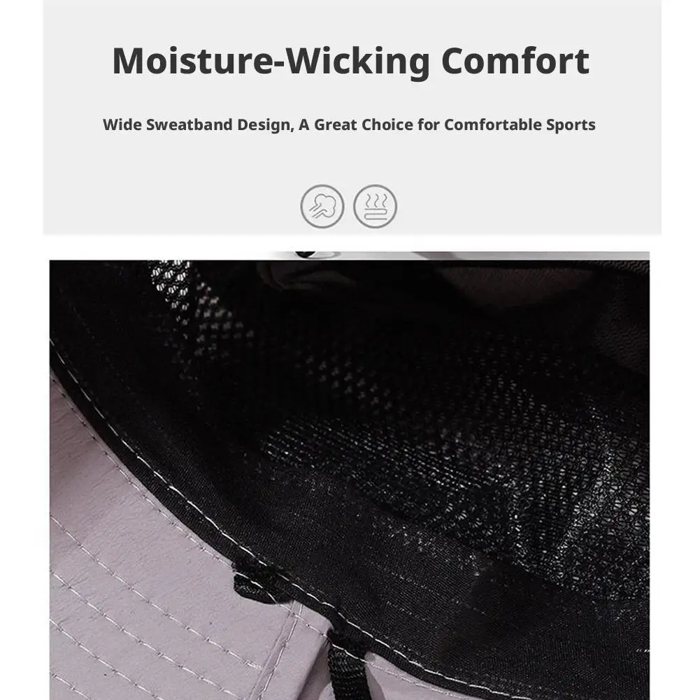 Unisex Faltbarer Moskito-Hut mit Verstecktem Netzgewebe Insektenabwehrender Bienenschutz Lässiger Outdoor-Sonnenschutz Anglerhut – Detail 20