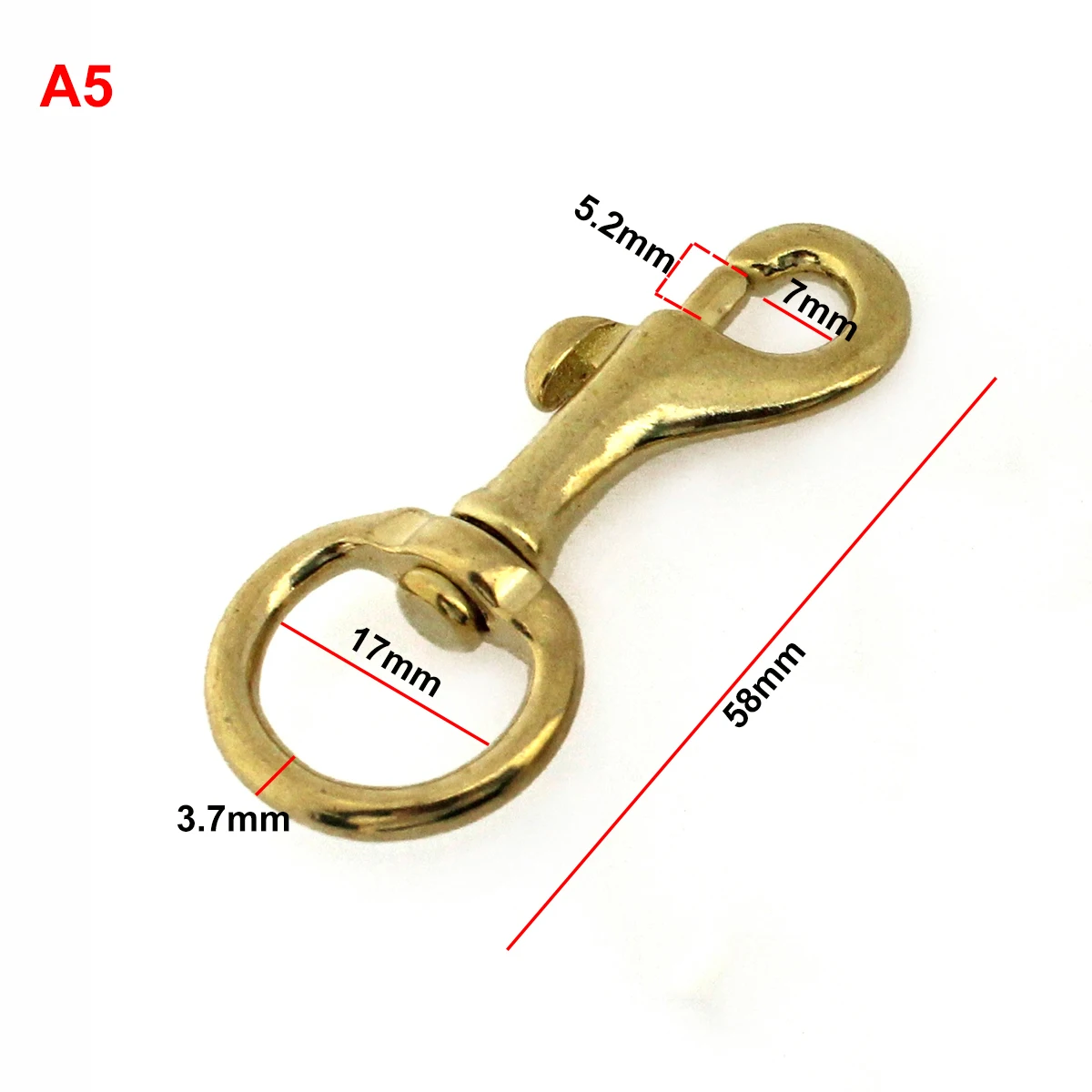 1piece Solid Brass Trigger Swivel Eye Bolt Snap Hook For webbing Leather  Craft Bag Strap Belt Hook Clasp Pet Dog Leash Clip - AliExpress