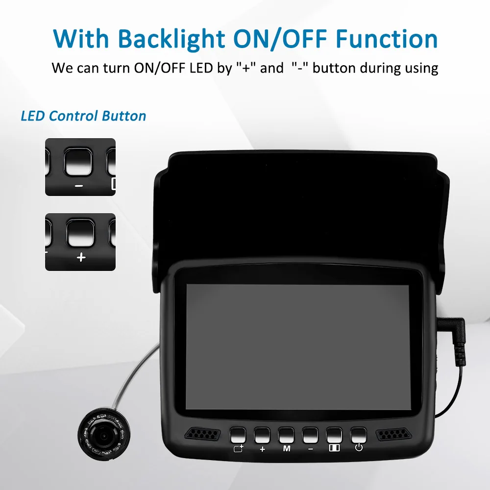 20M 1000TVL Fish Finder Underwater Ice Fishing Camera 4.3